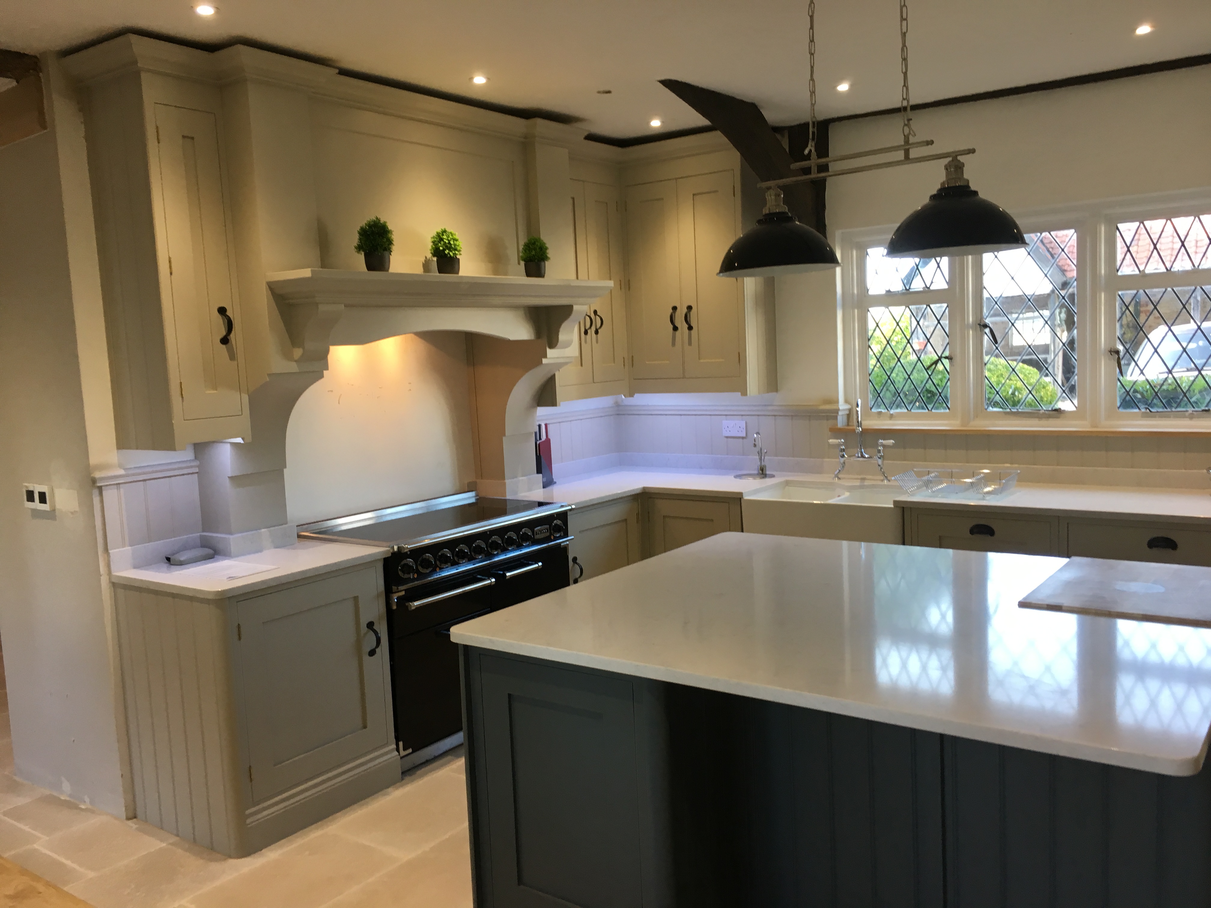 Bespoke kitchen overmantel detail